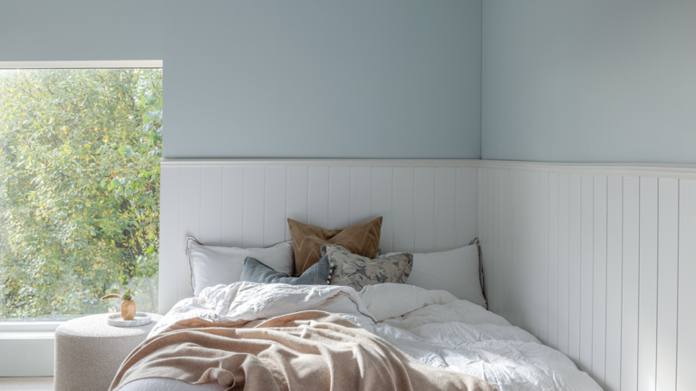 Brystpanel laget med panelplater fra Huntonit